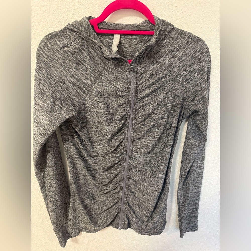Athleta Charcoal Zip-Up Hoodie
